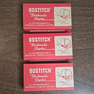 Bostitch Bostomatic Staples 3 Boxes Vintage